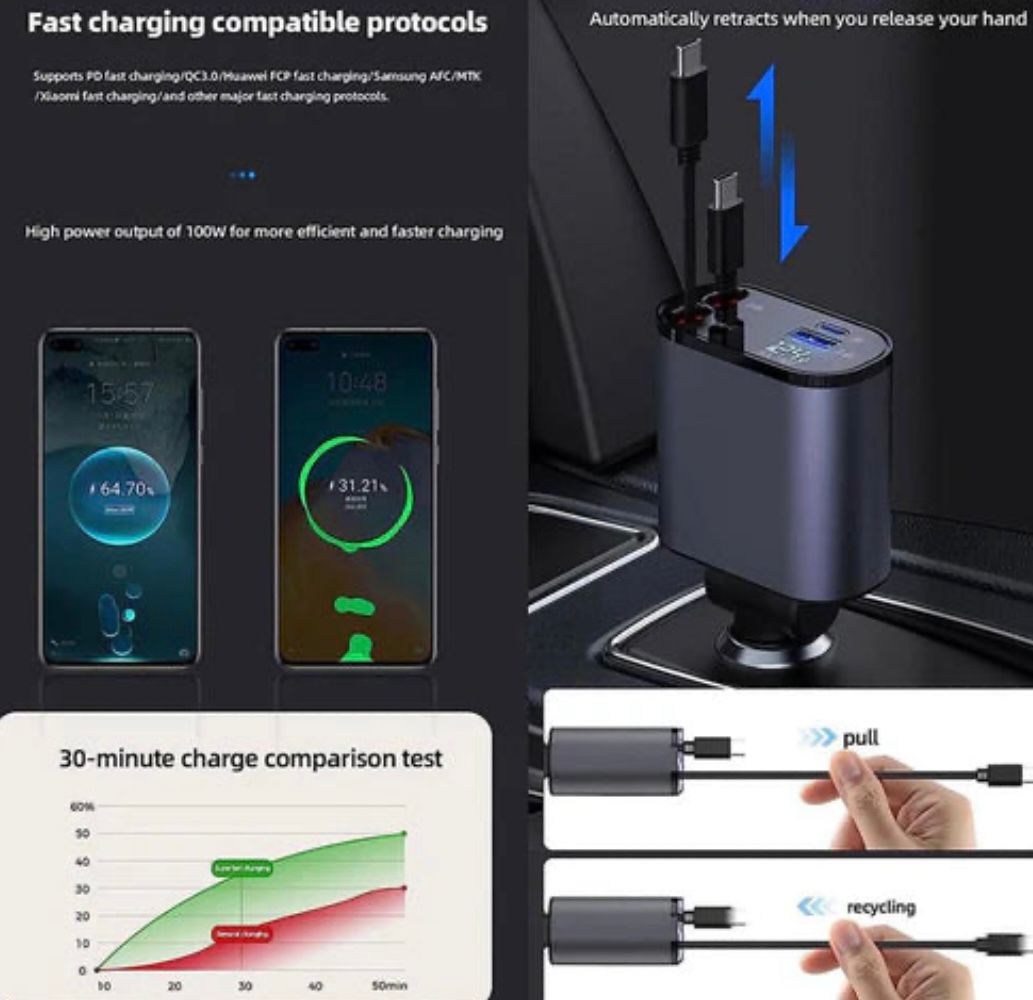 Retractable Charger – شاحن قابل للسحب
