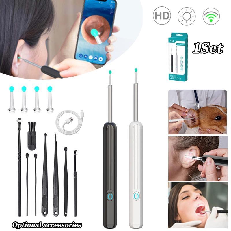 Smart Ear Cleaning Device - لاسلكي واي فاي خلال أذني منظار الأذن كاميرا Borescope مضيئة شمع الأذن تنظيف الأسنان فحص الفم الرعاية الصحية الأذن الأنظف