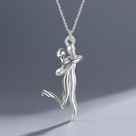 Couple Silver Pendant - قلادة زوجية فضية