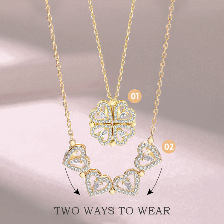 Magnetic Golden Flower Pendent - قلادة زهرة ذهبية مغناطيسية