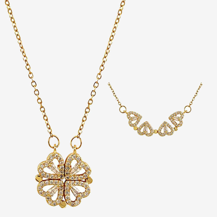 Magnetic Golden Flower Pendent - قلادة زهرة ذهبية مغناطيسية