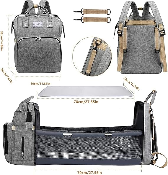 Baby Bag Diaper Bag with Changing Station - حقيبة حفاضات للأطفال مع محطة تغيير