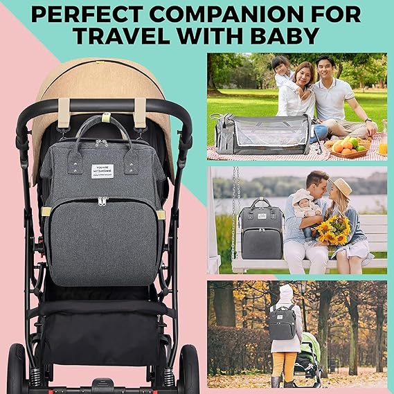 Baby Bag Diaper Bag with Changing Station - حقيبة حفاضات للأطفال مع محطة تغيير