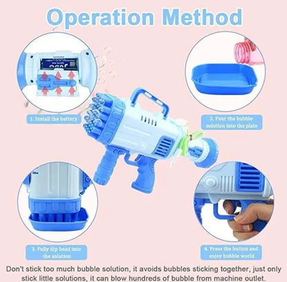 Magical bubble Gun for kids 36 Holes - مسدس فقاعات سحري للأطفال بـ 36 فتحة