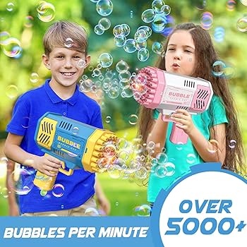 Magical bubble Gun for kids  80 Holes - مسدس فقاعات سحري للأطفال بـ 80 فتحة