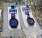 Casio Black Chain Blue Dial Couple Watch