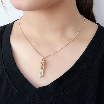 Couple Golden Pendant - قلادة زوجية ذهبية