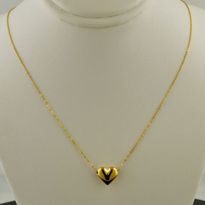 Magnetic Heart Golden Pendent  - قلادة قلب ذهبي مغناطيسية