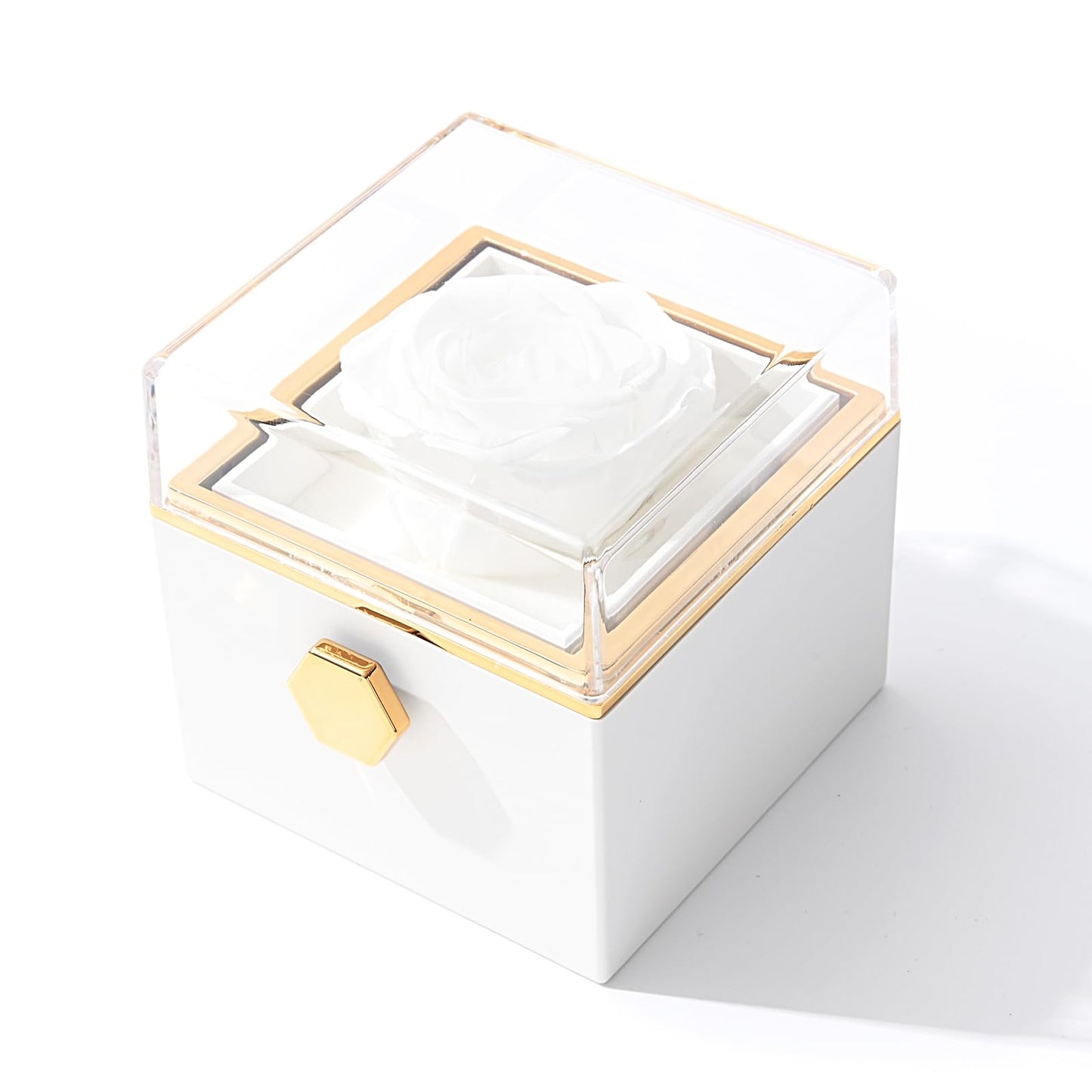 SQUARE Ring/Rose Box -  خاتم مربع / علبة ورد