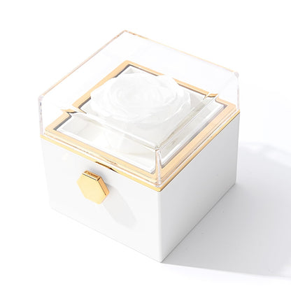 SQUARE Ring/Rose Box -  خاتم مربع / علبة ورد