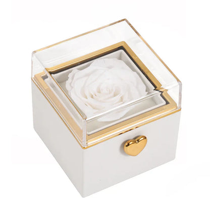 SQUARE Ring/Rose Box -  خاتم مربع / علبة ورد