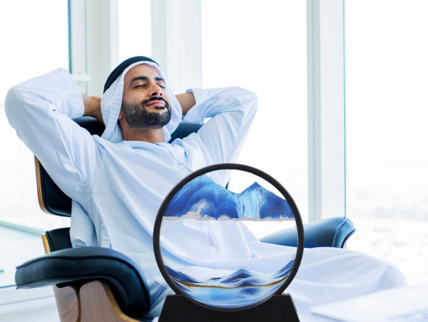 Blue Hourglass decor - ديكور الساعة الرملية الزرقاء